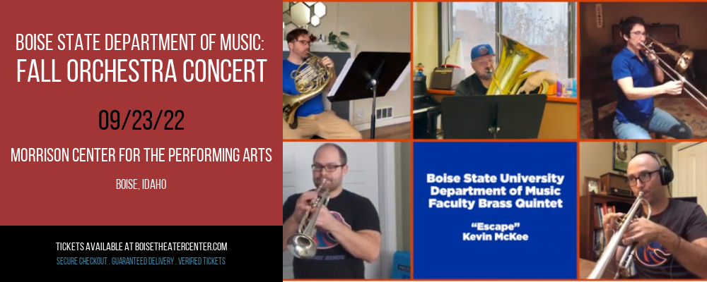Boise State Department of Music: Fall Orchestra Concert at Morrison Center tickets Boise State Department of Music: Fall Orchestra Concert at Morrison Center